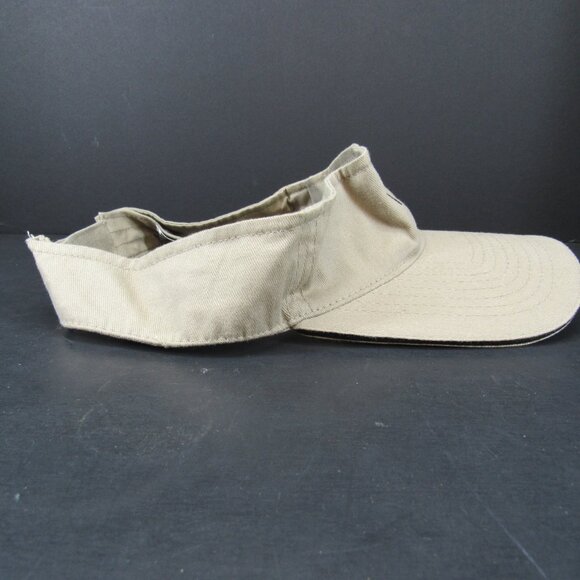 COX Embroidered Logo Men's Beige Adjustable Strap Back RCC Koozie Visor - Picture 3 of 6